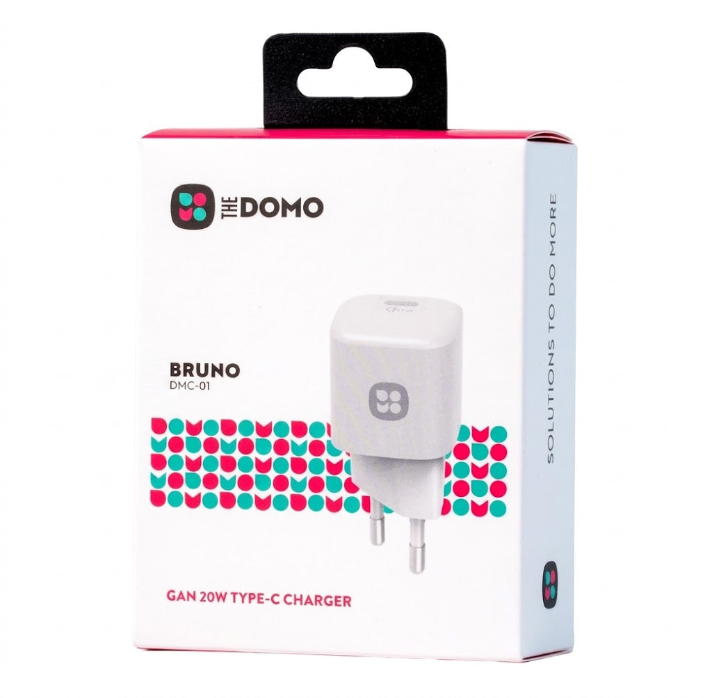 DOMO BRUNO DMC-01 GAN 20W Type-C Charger White