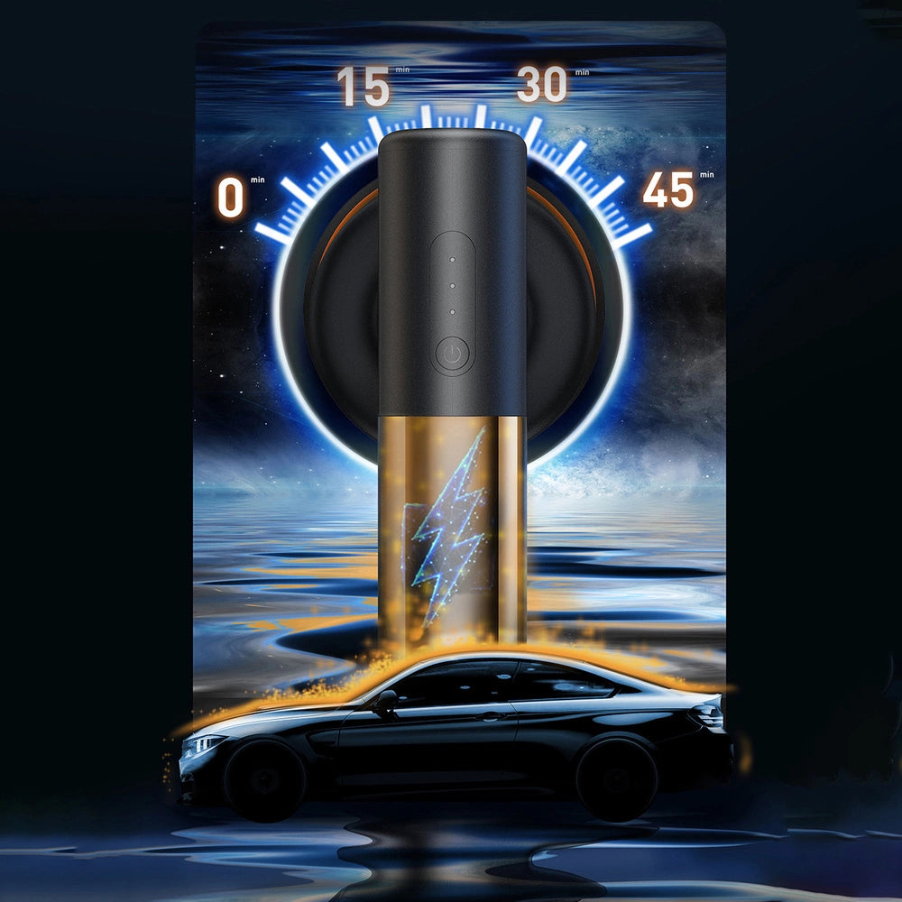 ماكينة تلميع كهربائية لاسلكية من باسيوس بقوة 30 واط و4000 مللي أمبير في الساعة - أسود