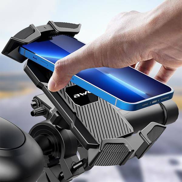 AWEI Outdoor Phone Holder Protector Bicycle Phone Motorcycle Mount for Bike Camping Camping