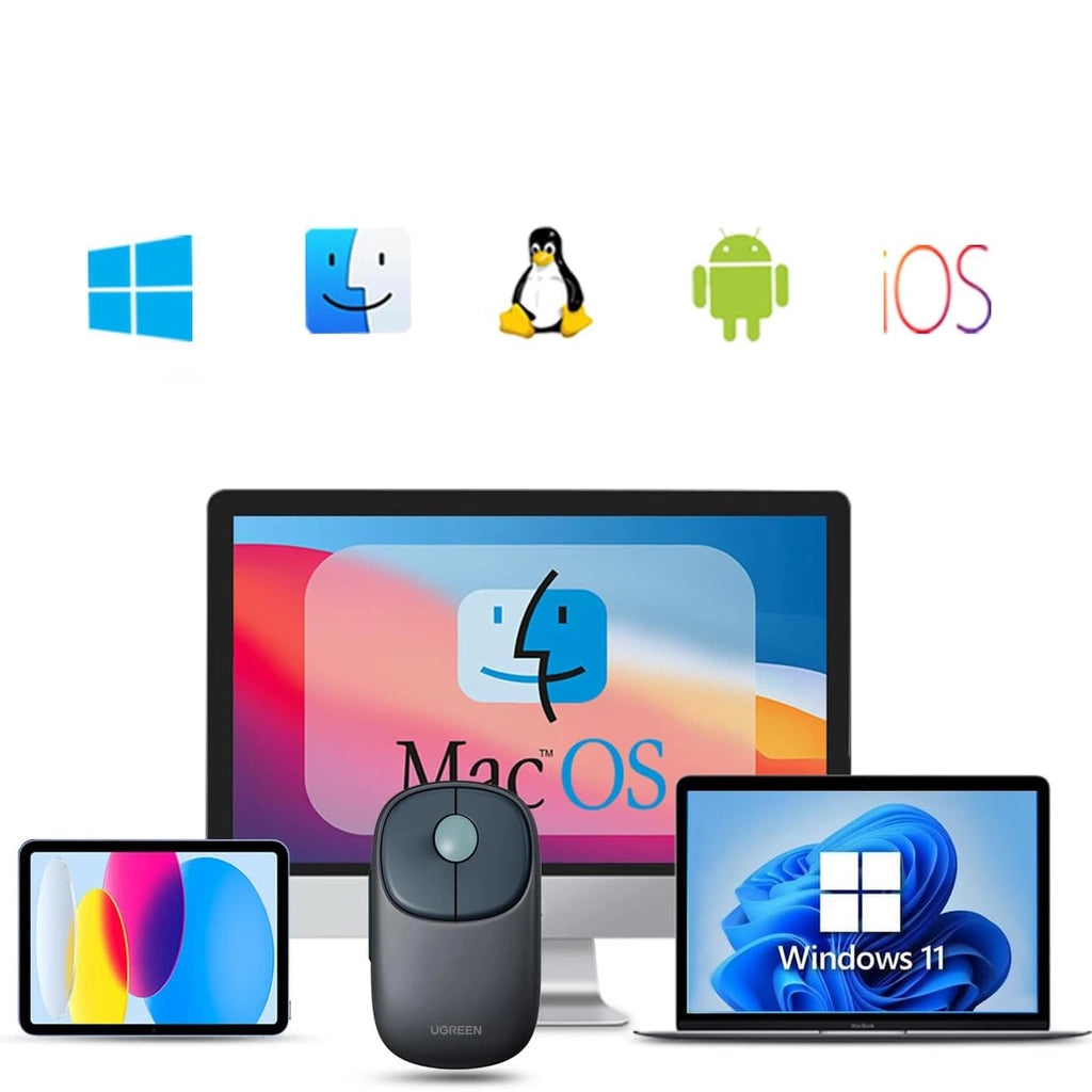 ماوس UGREEN FUN+ MU102 لاسلكي مزدوج بلوتوث و2.4G