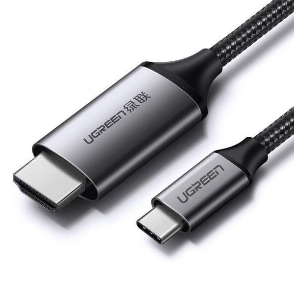 كابل يوجرين USB-C إلى HDMI 1.5م (رمادي أسود) - جودة عالية