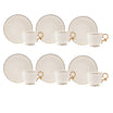 Karaca Elegant 6-Person 80ml Coffee Set, White