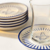Grande Oiseau 6-piece Tea Glass Saucer Set - Madame Coco JO