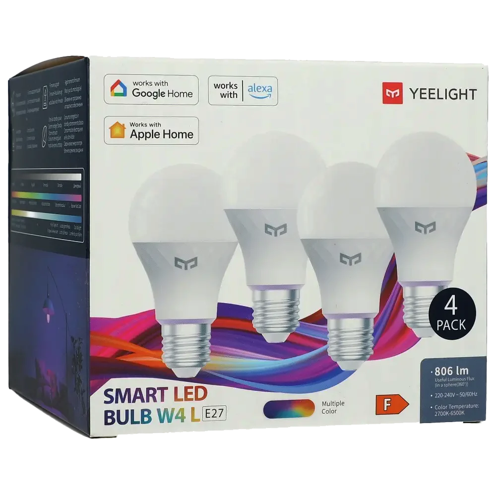 Yeelight Smart LED Bulb W4 Lite Color - 4 Packs