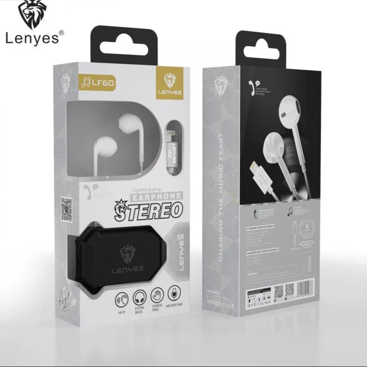 Lenyes LF60 Wired Earphones – Stereo Sound & Built-in Mic