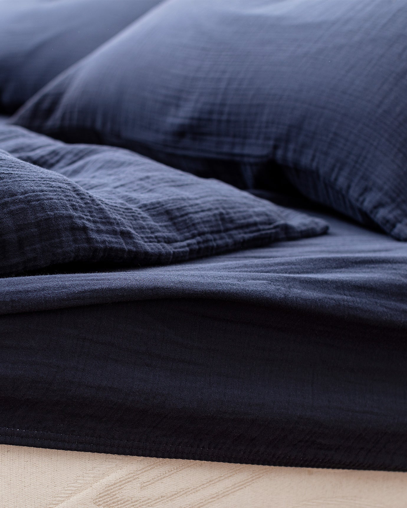 Marla Muslin Superking Size Duvet Cover Set - Fitted - Madame Coco JO