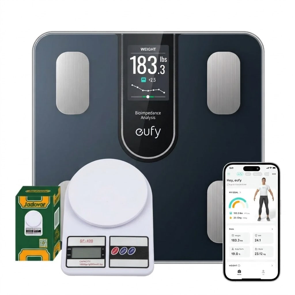 Anker Smart Scale C20 + Jadever 10kg Kitchen Scale – Bundle