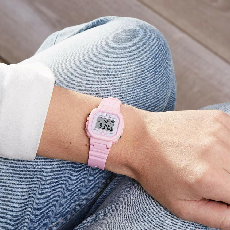 Casio Women's Digital Casual Watch, LA-20WH-4A1 Pink/White