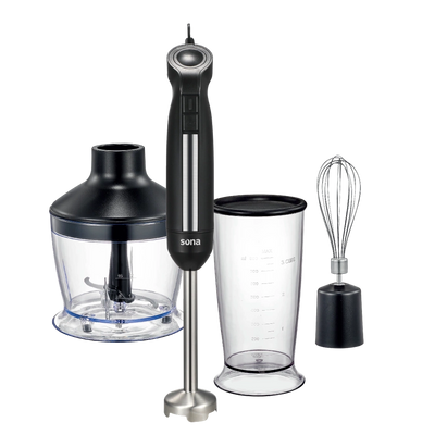 Sona Hand Blender 600ml With accessories 1200W - Black
