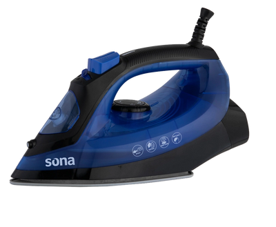 Sona SI-619 B Steam Iron 2200W – Ceramic Soleplate, 280ml Tank, Blue