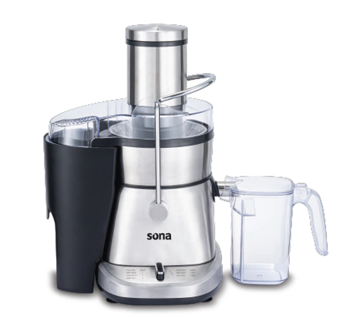Sona Juicer 1000W 3 Speeds with Pulse Function Stainless Steel Blades Silver