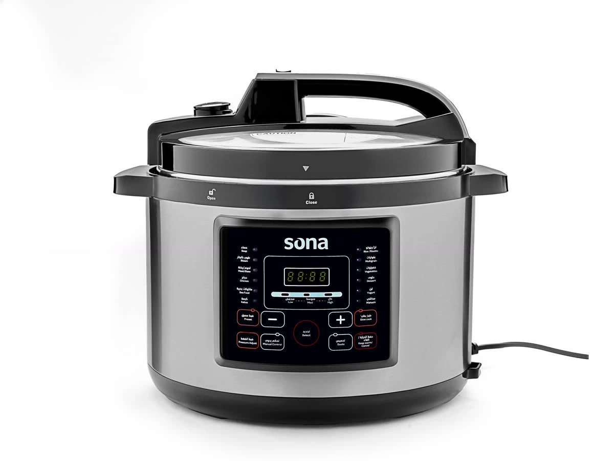 Sona Electric Pressure Cooker 1500W 10L | 14 Cooking Programs | SPC-100LH
