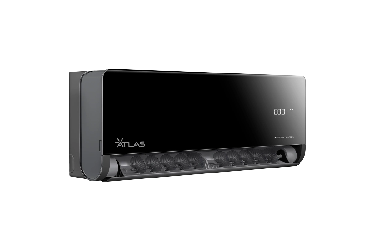 Atlas 1.5 Ton Inverter AC Black A++ with 180° Air Distribution