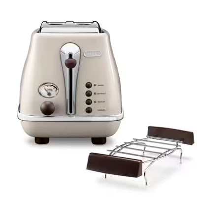 DeLonghi Vintage 2-Slice Toaster – 900W