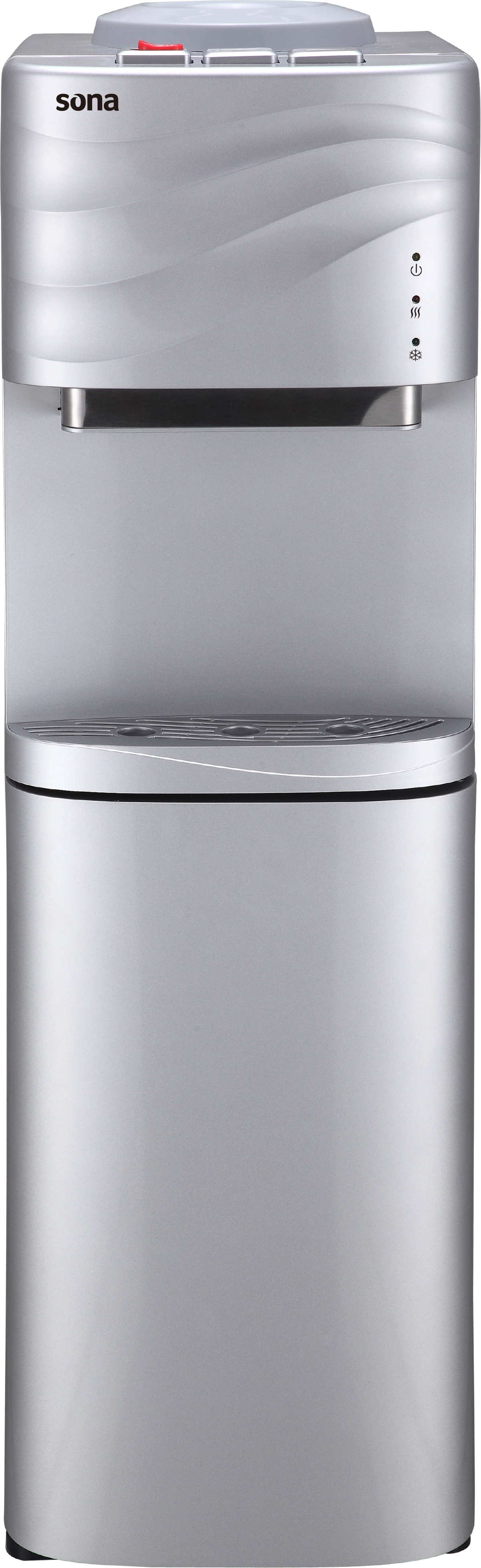 Sona Water Dispenser Stand Silver 3 Taps Hot Cold Normal with Child Safety Lock | YL-1631S
