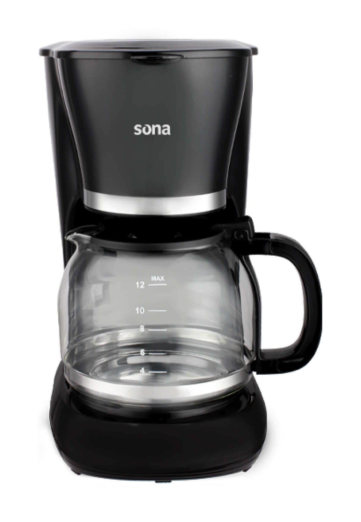 Sona American Coffee Maker 1.5L 10 Cups 800W Black – Model SCM-1019