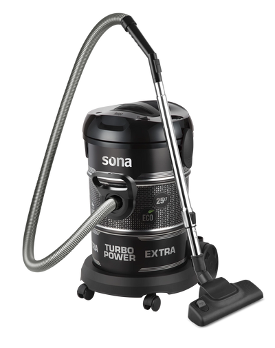Sona Barrel Vacuum Cleaner 2400W 25L Metal Tank with Air Blower Black