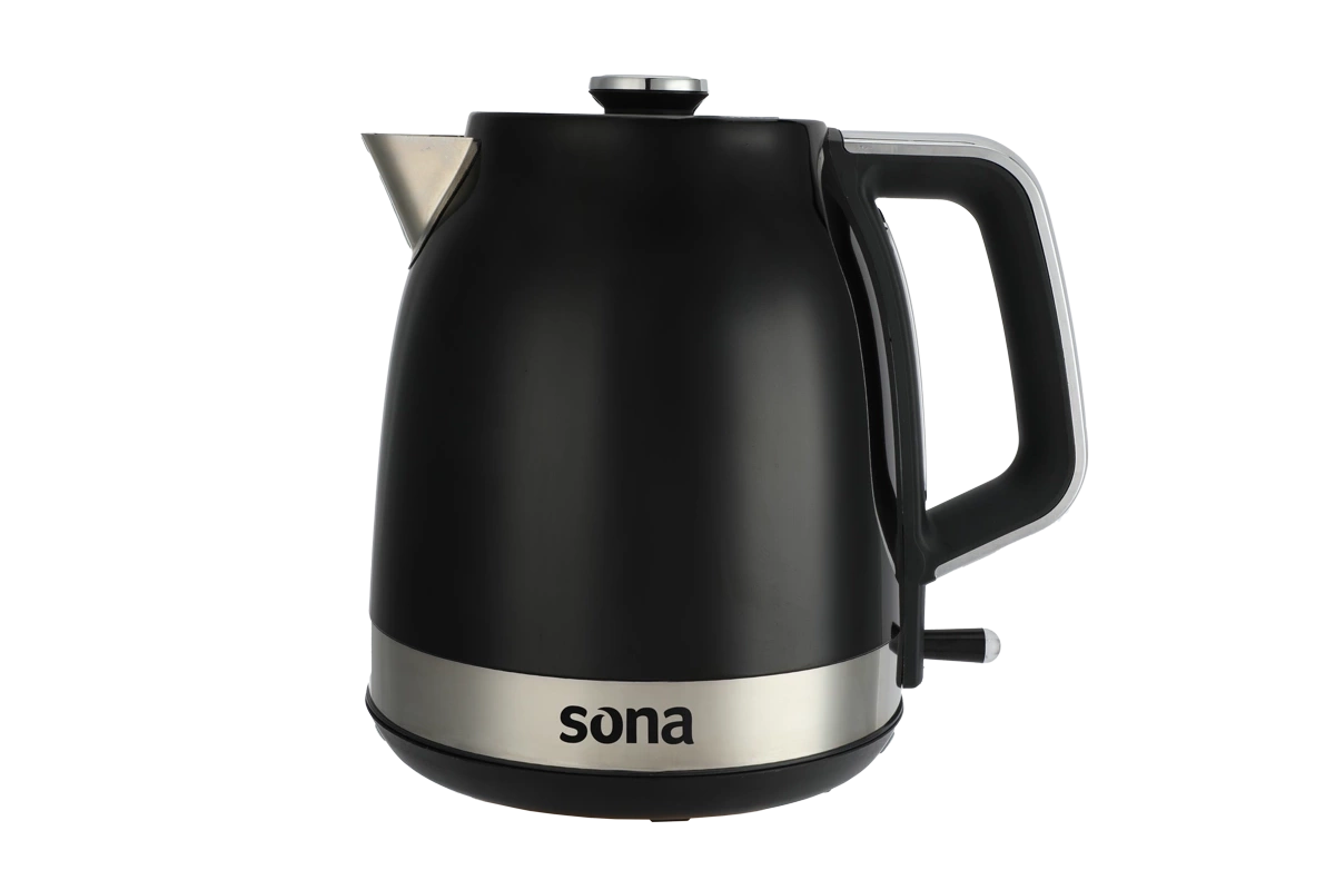 Sona Kettle 1.7L 1850-2200W Stainless Steel with LED Indicator & Removable Filter Black