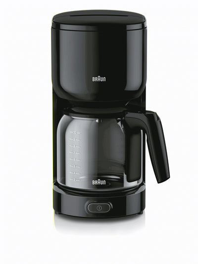 Braun PurEase Filter Coffee Maker 1000W 1.4L 12 Cups OptiBrew Technology Auto Shut-Off – Black (KF3120BK)