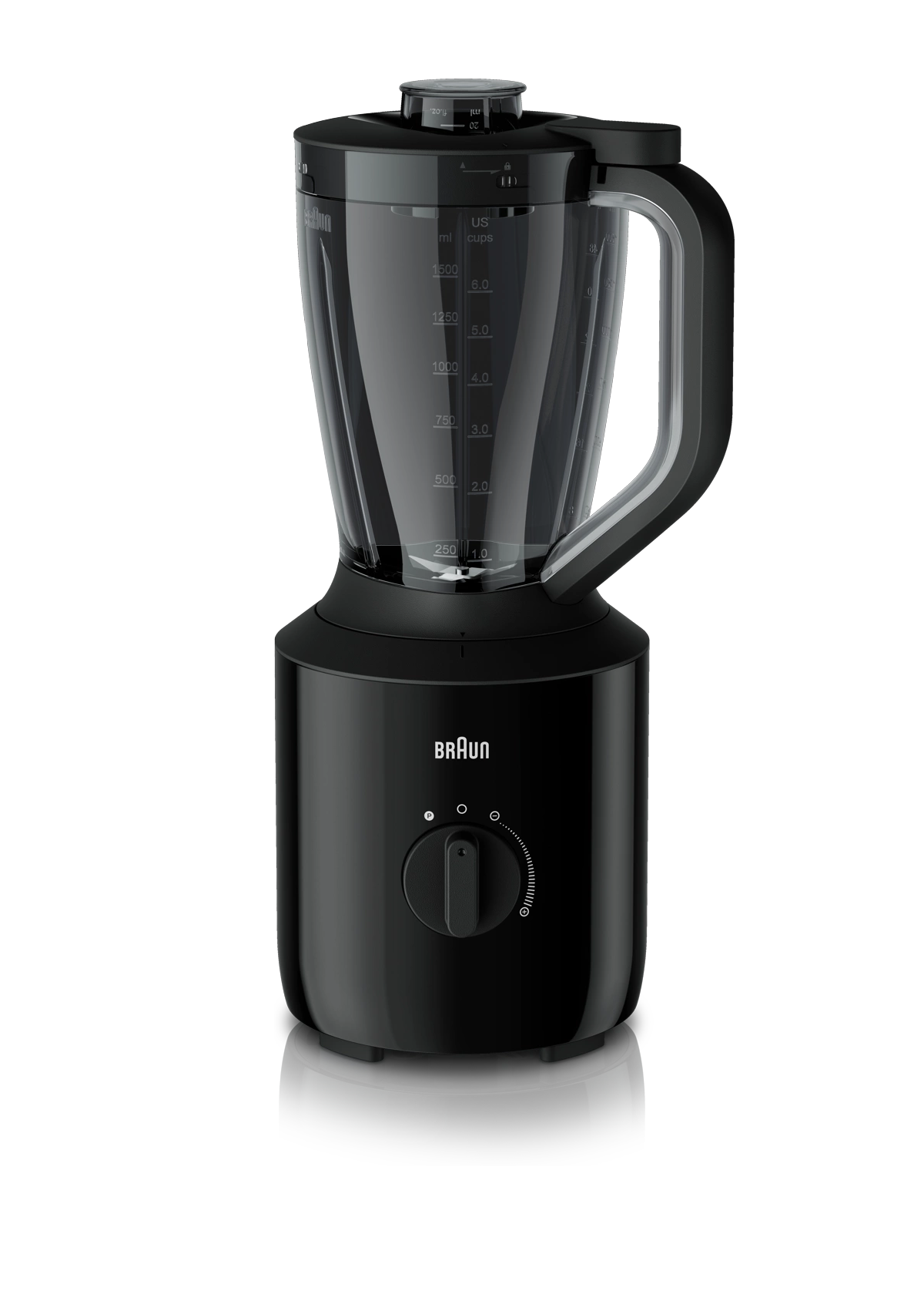 Braun Jug Blender 800W 2L Glass Multi-Speed & Pulse TriAction Technology – Black (JB3100BK)