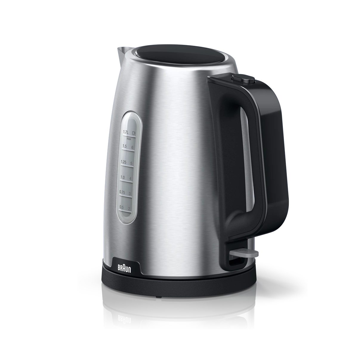 Braun Electric Kettle 2200W 1.7L Stainless Steel Auto Shut-Off Boil-Dry Protection – Black (WK1500BK)