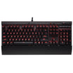 لوحة مفاتيح الألعاب الميكانيكية Corsair K70 RAPIDFIRE ذات الإضاءة الحمراء CHERRY® MX Speed Switch مع مسند للمعصم