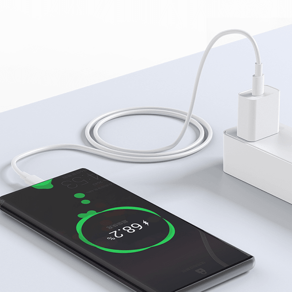 كابل بيانات Wiwu g103 60w من سلسلة youpin من النوع c إلى النوع c بطول 1.2 متر - أبيض