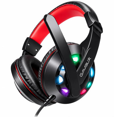 GAMBLIX Synex RGB Over-Ear Gaming Headset with Padded Headband – Black