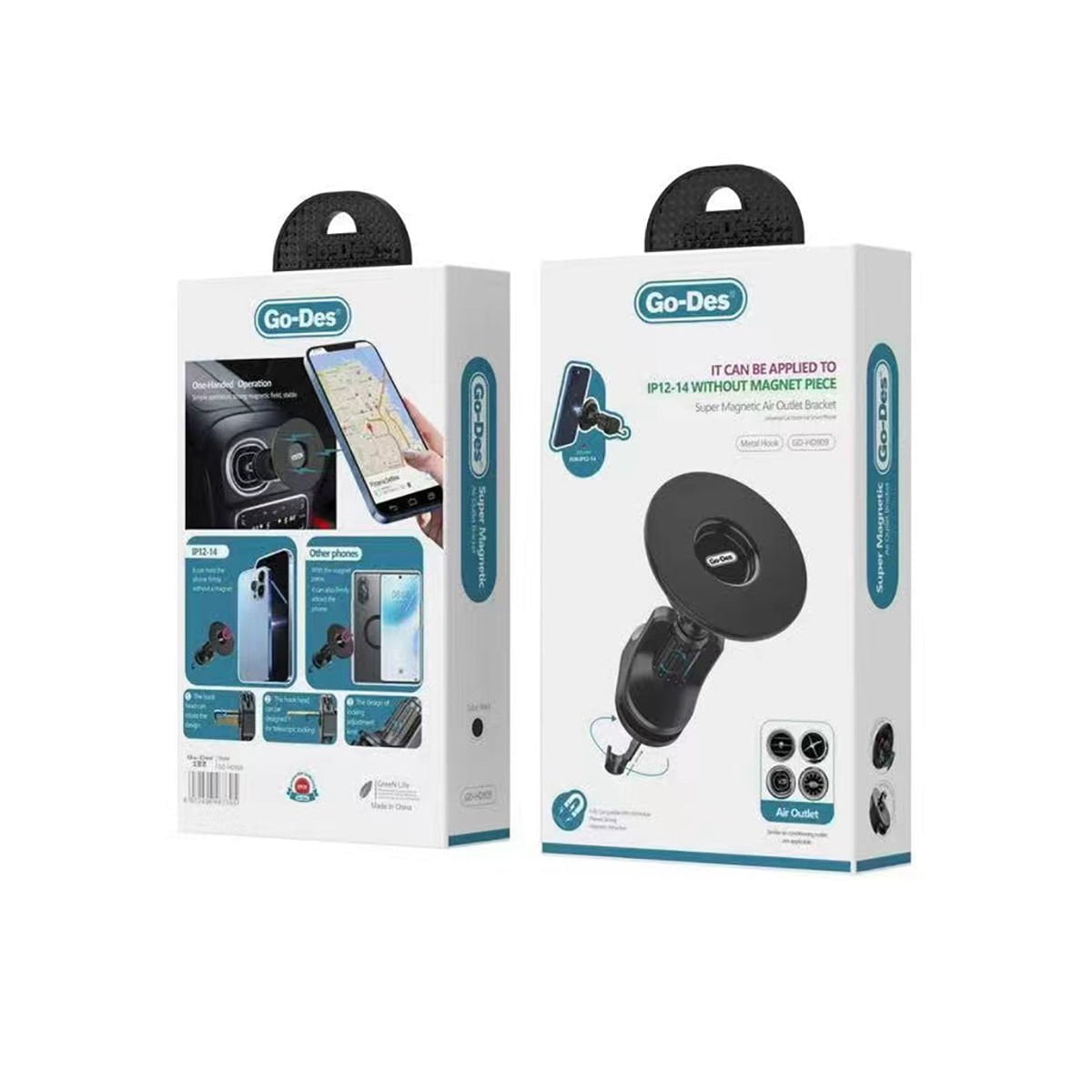 حامل هاتف برأس دوار مغناطيسي للغاية 360 درجة من جو دي بتصميم تهوية