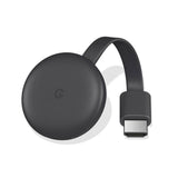Google Chromecast الجيل الثالث 1080p HDMI Streaming/Mixing إلى التلفزيون مع شبكة Wi-Fi ثنائية النطاق
