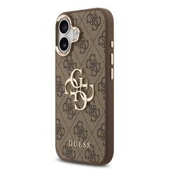 GUESS MagSafe 4G PU Leather Case for iPhone 17 - Brown