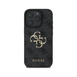 جراب GUESS MagSafe 4G من الجلد الصناعي لهاتف ايفون 16 برو ماكس - الاسود