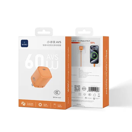 شاحن WiWU Jade 60W GaN سريع Wi-G037