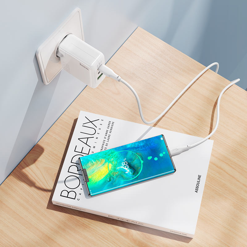 HOCO C115A Header Three-Port PD65W + QC3.0 Wall Charger 2C+1A (EU)