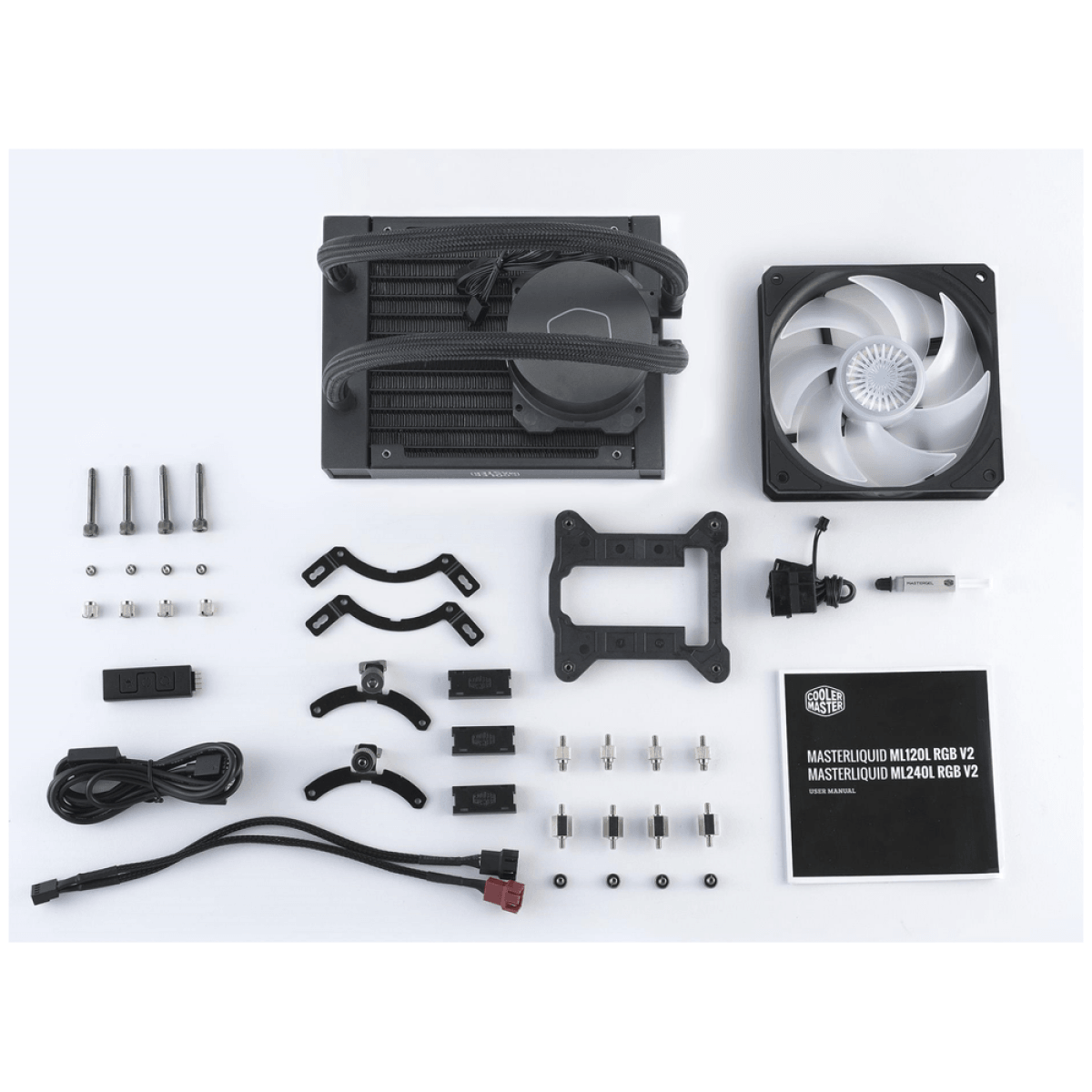 مبرد وحدة المعالجة المركزية السائل MasterLiquid ML120L V2 RGB من Cooler Master