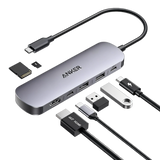 Anker USB-C Hub (7-in-1) – 4K@60Hz HDMI, 85W PD, 5Gbps USB-A & USB-C, SD/TF Card Slots
