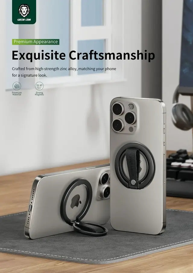 Green Lion Magnetic Grip Stand – 360° Rotation & 3500gs Hold