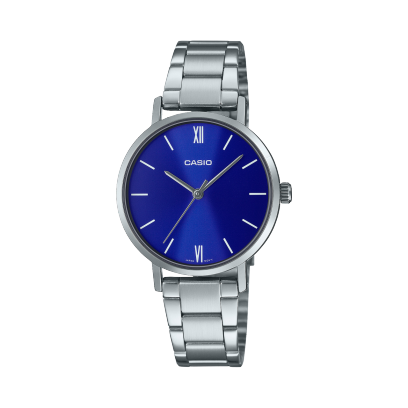 Casio LTP-VTO2D-ZAUDF Stainless Steel Silver Watch , Women Watches