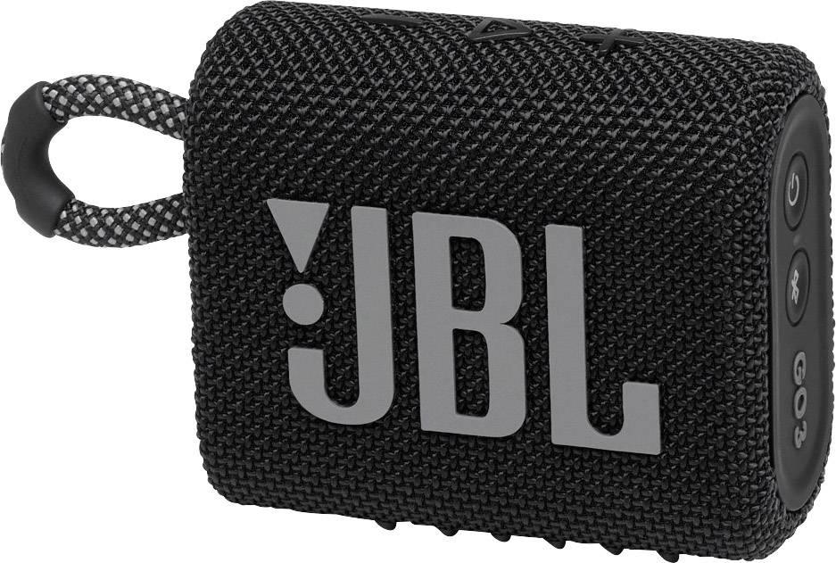 مكبر صوت JBL GO 3 اللاسلكي المحمول المقاوم للماء - أسود