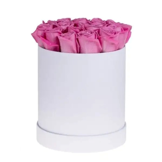 White Pink Roses Box
