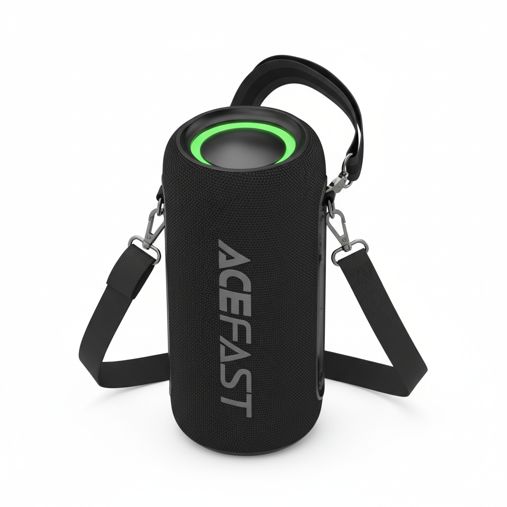 سماعة بلوتوث محمولة ACEFAST بإضاءة RGB وتصميم مدمج