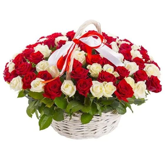 Flowers Baskets 60 Red & White