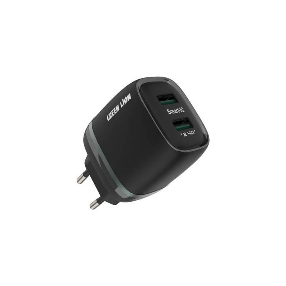 شاحن Green Lion جداري مزدوج 12 واط + كابل لايتنينج 1م