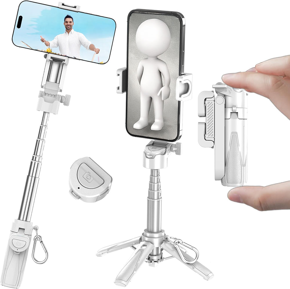 حامل ثلاثي صغير للصور الشخصية من جيماري مزود بجهاز تحكم عن بُعد بتقنية البلوتوث