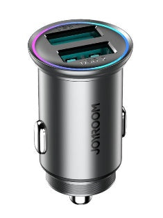 JOYROOM JR-CCN03 24W Mini Metal Car Charger (USB-A to USB-A)