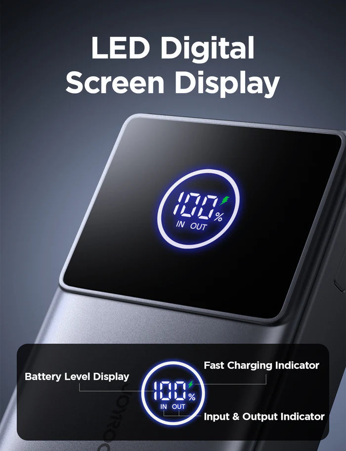 JOYROOM JR-PR1 10000mAh Mini Power Bank w/ Built-in Cable