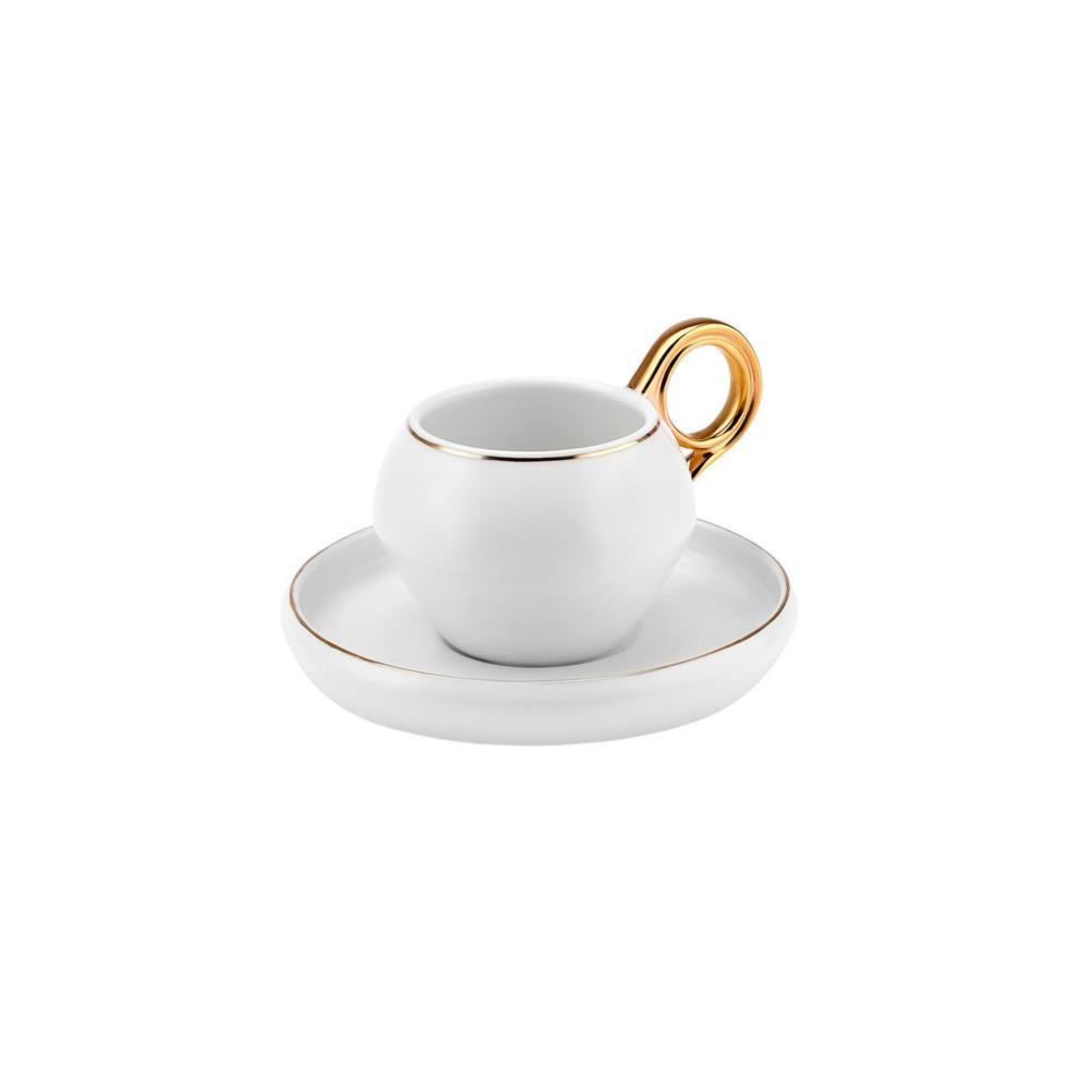 Karaca Venüs Gold Coffee Cup Set for 2, 135ml