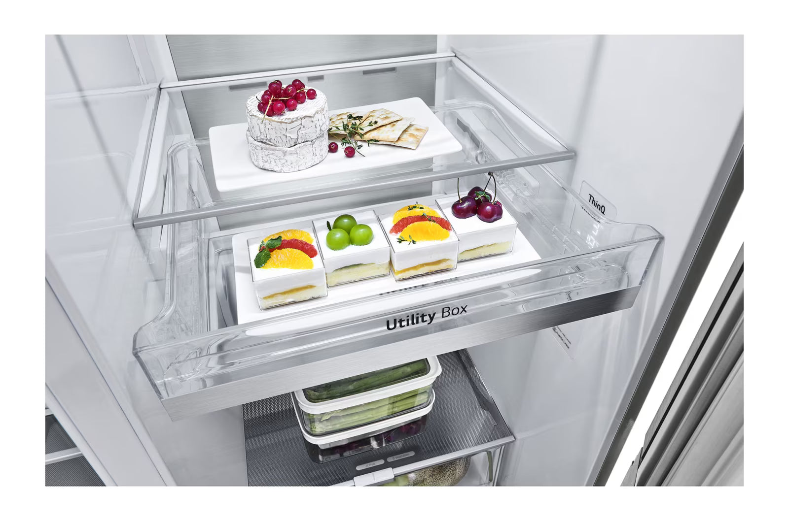 LG Side-by-Side Refrigerator 598L Silver InstaView (GCX-287TVSI)