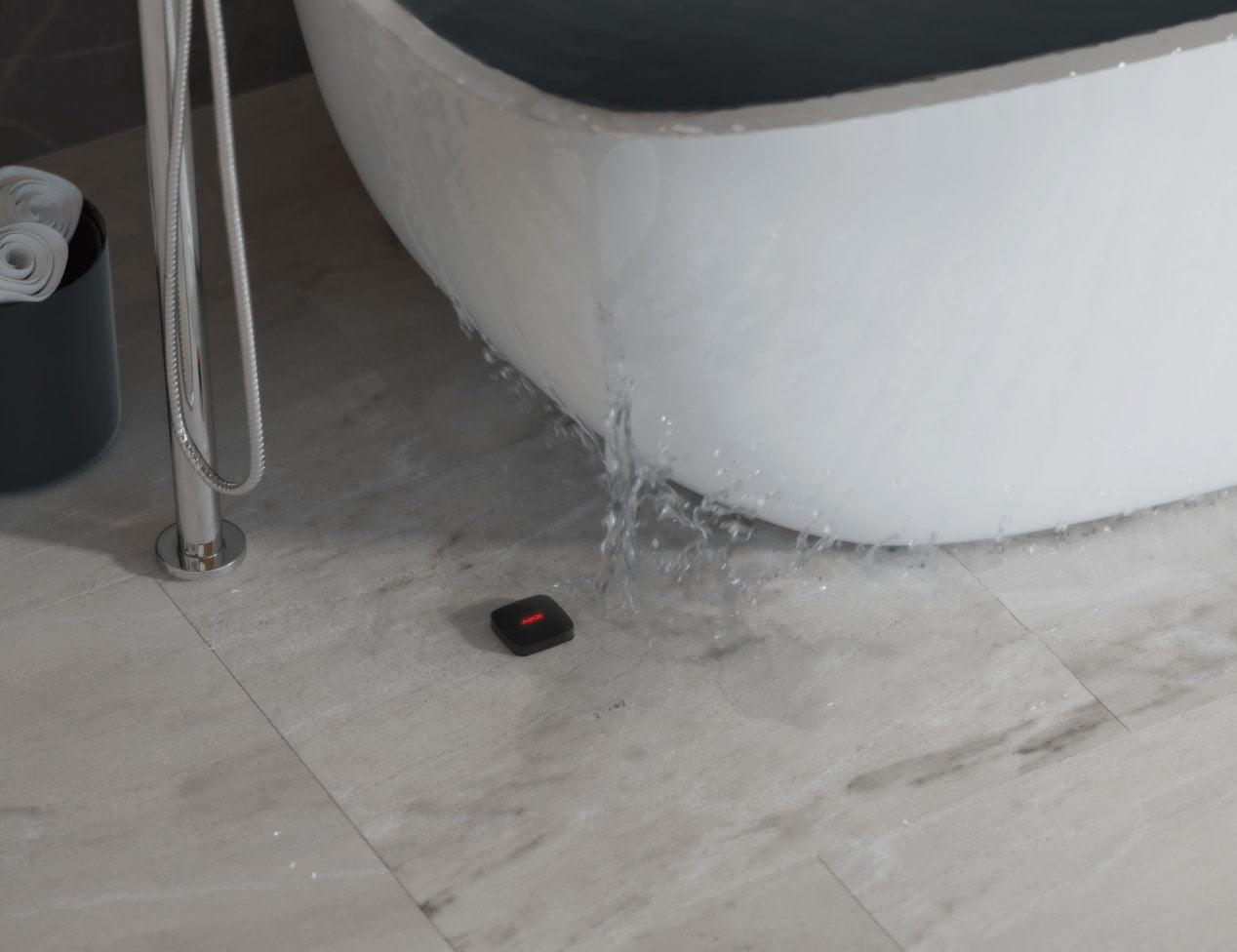 من اجاكس Leaksprotect كاشف تسرب لاسلكي قابل للعنونة باللون الأسود