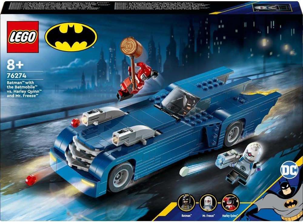 LEGO باتمان - باتمان مع باتموبيل ضد هارلي كوين ومستر فريز